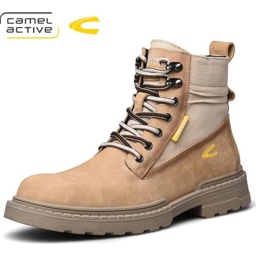 Camel Active New Men Boots Natural Leather Autumn And Winter Shoes Water Proof Work&Safety Shoes Men Quality Ankle Boots