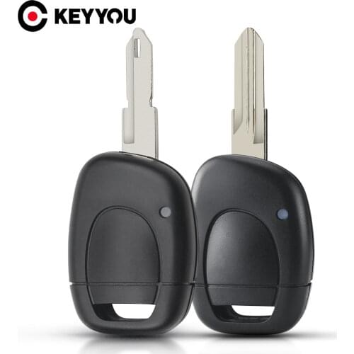 KEYYOU 30X NE73 Blade Car Key Case Shell Cover For RENAULT Twingo Clio Kangoo Master 1 Button NO Chip Keyless Entry Fob Case