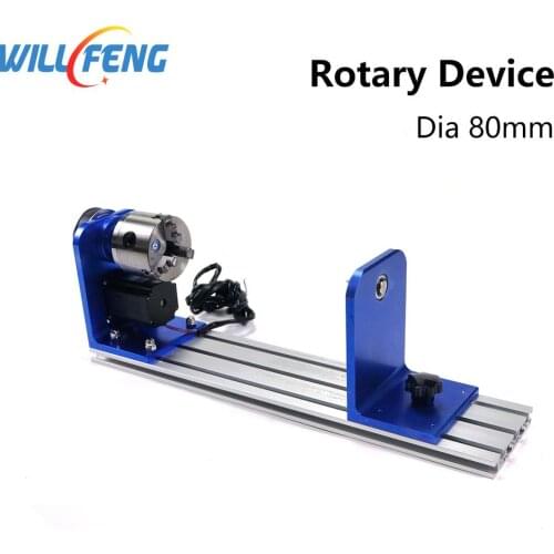 Will Feng Rotary Device Dia 80mm Engrave Cylinder With 3 Phase Step Motor For Co2 Laser Engraving Cutter Machine