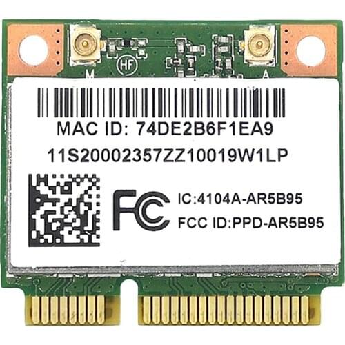 For Lenovo Z370 Y460 G470 Z470 Z560 Black Apple AR5B95 2.4G 150Mbps MINI PCIE 802.11N Built-in Wireless Network Card