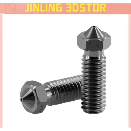 Hardened Steel Volcano Nozzle 1.75mm for High Temperature 3D Printing PEI PEEK or Carbon fiber filament for E3D Volcano hotend