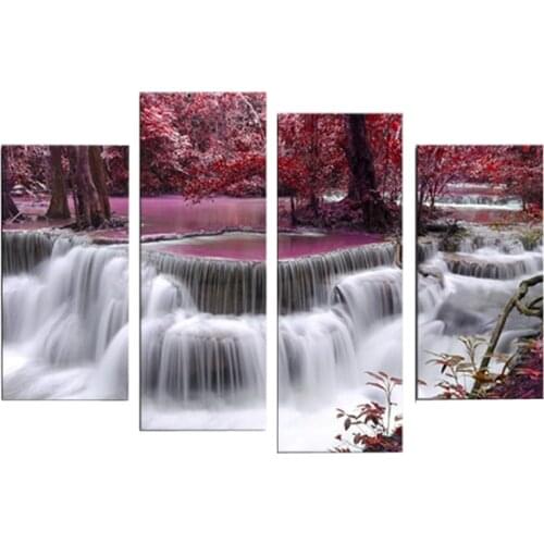 Waterfall beautiful scene Canvas Painting Oil Painting Print beautiful Home Decor Art Wall Picture For Living Room Unframed