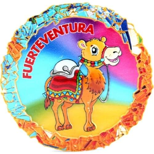 Fridge magnet fuerteventura spain colorful camel design