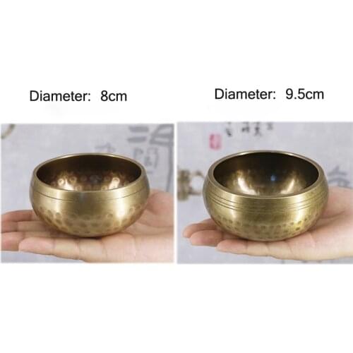 2019 Copper Crafted Gilt Yoga Singing Bowl Buddhism Tibetan Chakra Meditation
