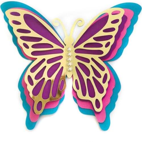 Miss Vintage 3D Butterfly Metal Cutting Dies Craft Die Cut Stencil Scrapbooking Decoration Photo Album Card Paper Embossing