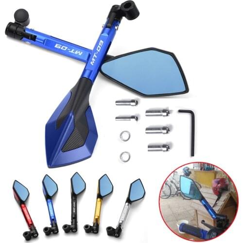 Motorcycle CNC Aluminum Mirrors Moto Rearview Mirrors Side Mirrors Accessories for YAMAHA MT09 MT-09 MT 09