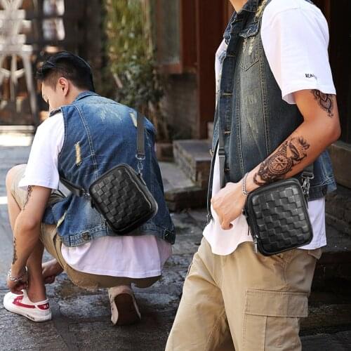 2020 Genuine Leather Mens Crossbody Shoulder Bag Vintage Cowhide Work Business Messenger Bags For Male Small Casual Sling Pack