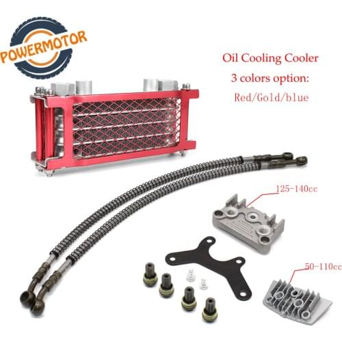 Motorcycle Oil Cooling Cooler Radiator Oil Cooler Set For 50cc 70cc 90cc 110cc 125cc 140cc Dirt Bike Monkey Bike DAX Pocket Bike