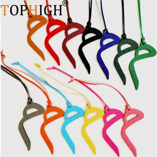 Origin Design Genuine Leather Character Arabic Alphabet Fourth Dimensional Letter Gift Bag Leather Bag Pendant Handbag Ornament