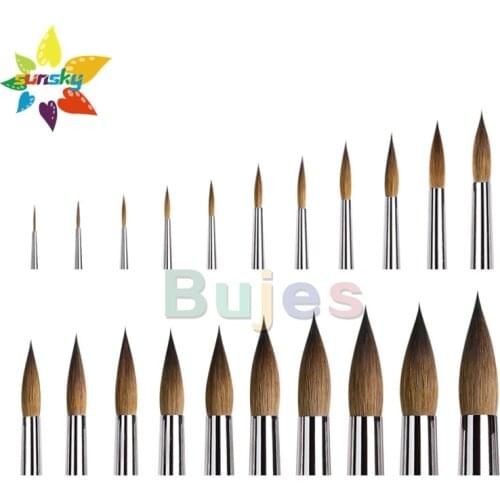 Original Germany da vinci Handmade Long peak mink hair Watercolor brush pen Triangle hexagon penholder Professional art supplies