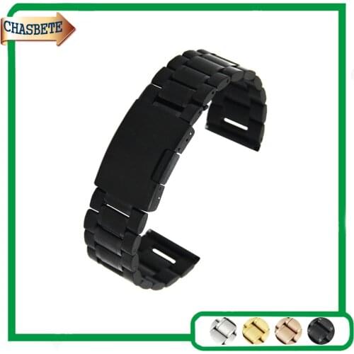 Stainless Steel Watch Band for Luminox 20mm 22mm 26mm Men Women Metal Strap Belt Wrist Loop Bracelet Black + Spring Bar + Tool