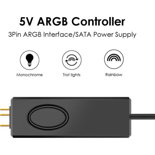 SATA Power Supply 5V 3Pin AURA RGB ARGB Controller Cable For Computer PC Case LED Stripe Fans Water Cooling Accessories