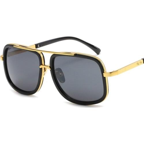 Vintage Luxury Men Sunglasses 2019 Retro Fashion Square Sun Glasses Designer Brand Celebrity Shades
