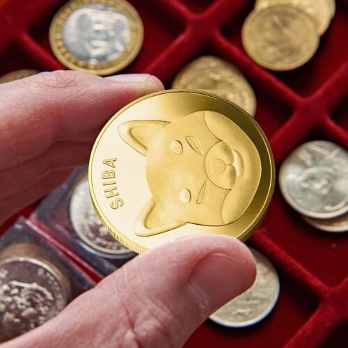 2021 SHIB Souvenir Dogecoin Coin Gold-Plated Silver Commemorative Coin Toy Coins Collection Gift Home Decor Dropshipping