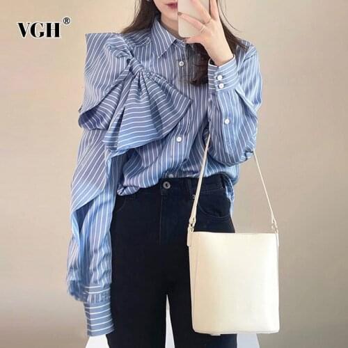 Женские голубые рубашки VGH China At AliExpress