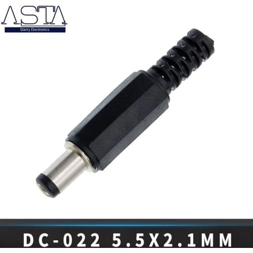 10Pcs DC Plug Male Electrical Socket Outlet DC-022 DC-005 DC-022B DC Outlet 5.5X2.1MM 5.5*2.1