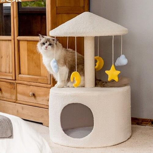 [Rotatable] cat turntable toy cat climbing frame cat litter villa cat tree one cat supplies small cat climbing frame