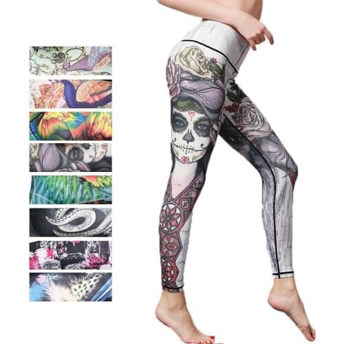 Fitness Yoga Sports Leggings For Women Stretched Printed Yoga Pants Yoga leggings Female Workout Trousers Running Pants Tights