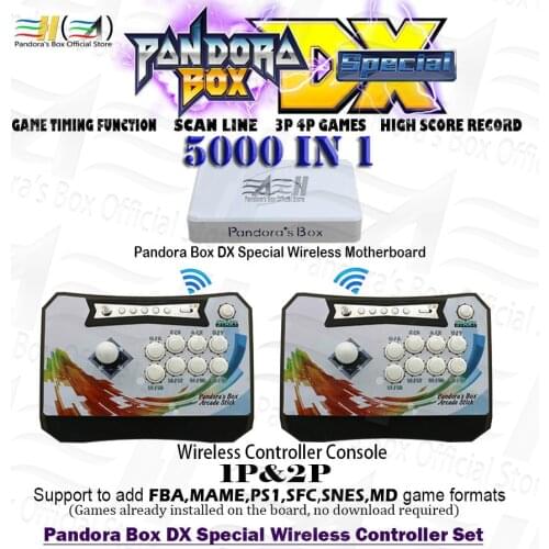 2021 Pandora Box DX Wireless Controller Set 3000 in 1 save game progress support FBA MAME PS1 SFC/SNES MD game can add 5000 game
