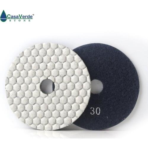 3pcs/set 4 inch diamond 100mm dry polishing pads for dry polishing granite,marble and engineered stone