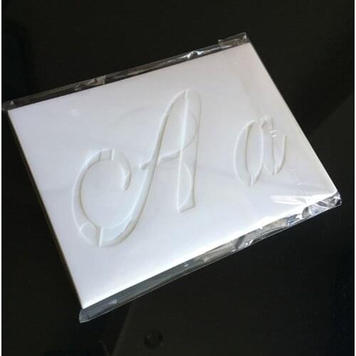 36pcs/set Letter Alphabet Stencil Wall Painting Wood DIY Drawing Template with Punctuation Plastic Art Craft