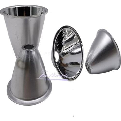 40mm 46mm 50mm 60mm Aluminum LED Flashlight Reflector Cup For Cree DIY XR-E Q5 / XM-L C8 T6 LED 5-10degree 10PCS