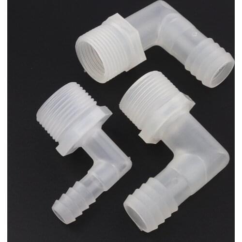 5pcs/lot G3/4 To 7.9~19.5mm PP Elbow Connectors Garden Irrigation Hose Joints Aquarium Fish Tank Fittings Air Pump Aerator Parts