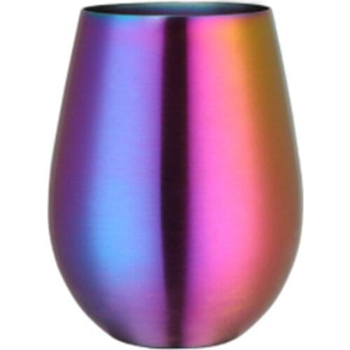 500Ml Beer Wine Cup Beer Tumbler Cocktail Juice Milk Cup Metal Drinking Mug Rainbow
