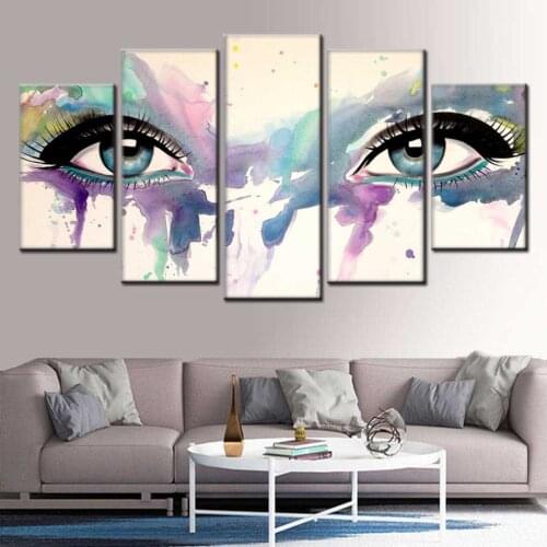 Abstract Color Psychedelic Eye 5 Pcs Modern Home Wall Decor Canvas Art Picture Art HD Print Painting On Canvas for Living Room