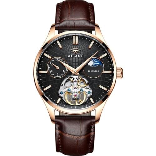 AILANG 2020 new watch mens mechanical watch automatic hollow luminous belt waterproof watch high-end brand mens watch