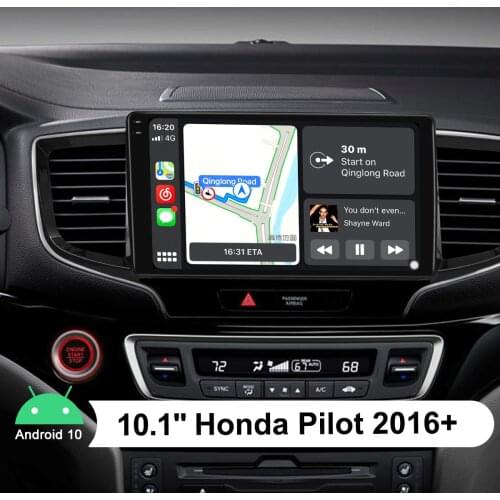10.1 Radio 1 Din Android 10 Car Stereo Multimedia Player Autoradio Carplay Tape Recorder For Honda Pilot 2016+ Support Bluetooth