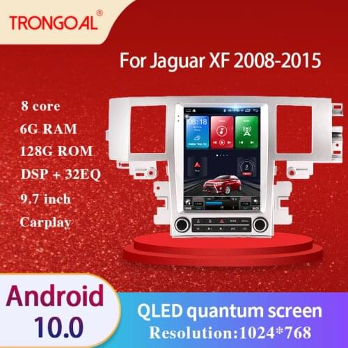 9.7 Inch Car Radio DVD Player For Jaguar XF 2008 -2015 Android 10.0 Caprplay DSP IPS GPS Multimedia Navigation Video