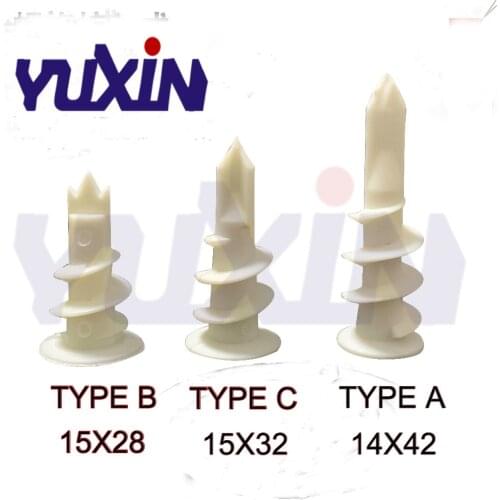 Free Shipping 100pcs/Lot 15x28 Nylon Easy Anchor/ Self-Drilling Drywall Plastic Nylon Anchor/Speed Anchor /Plasterboard Anchor