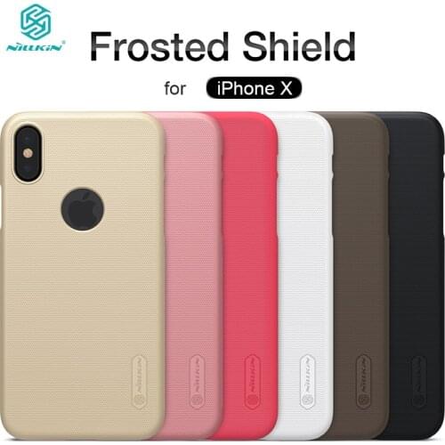 For iPhone X Case Nillkin Super Frosted Shield Hard Plastic Plain Back Cover Case for iPhone X 10 Nilkin Matte Case Phone Case