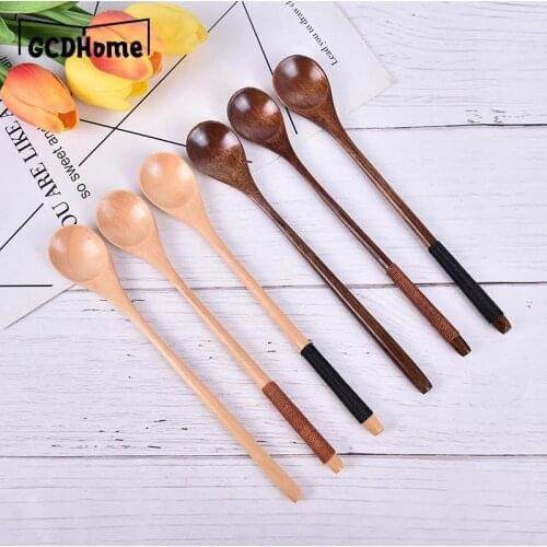 Wooden Spoon Bamboo Kitchen Cooking Utensil Tool Soup Teaspoon Catering Spoon Japanese Style Kitchenware For Rice Soup