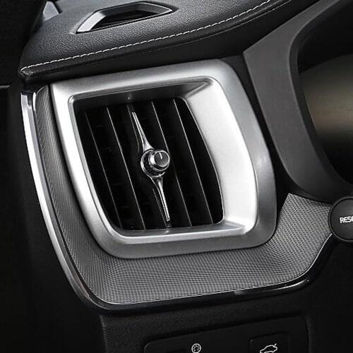 For Volvo XC60 XC 60 2018 2019 Interior Accessories Carbon Fiber Dashboard Air Condition Air Vent Outlet Cover Trim styling