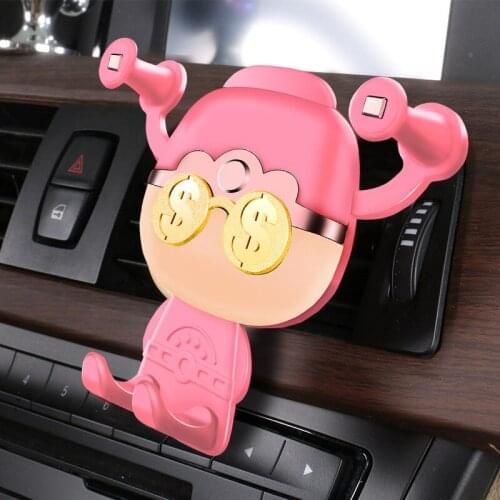 Fortuna Pattern Mobile Phone Car Holder Navigation Multi-function Vehicle Creative Car Holder Air Outlet ForApple Xiaomi Samsung