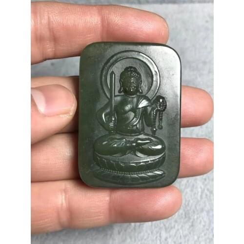 Natural 7A hetian jade Hand-Carved guanyin green jade pendant jade necklace men women pendants jade jewelry