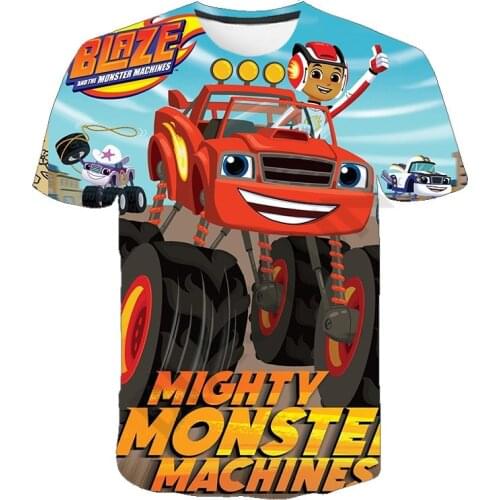 Summer Boy/Girl 3D Printing blaze The monster Oversized T-Shirt Fashion Short Sleeve Teen O-Neck Hip Hop Casual Anime Tee Shirts