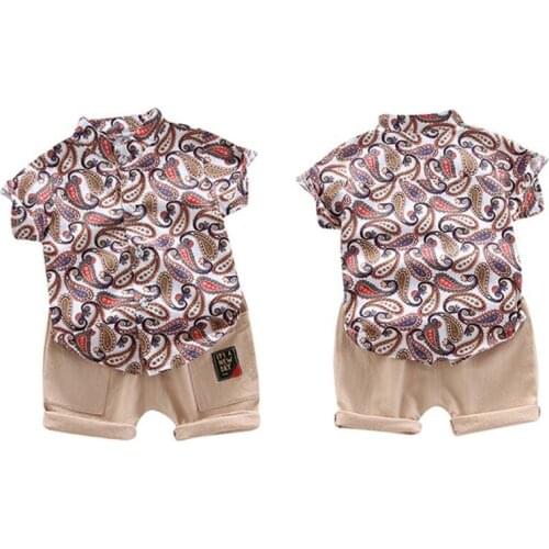 Hot Summer Toddler Baby Boy Clothes Print T-Shirt Tops Short Pants Sun Outfits