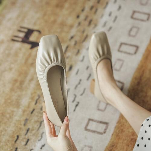 Foldeable Soft Sole Shoes Woman PU Leather Flats Spring Loafers Female Stretch Slip on Moccasins Comfy Espadrilles Women Ballets