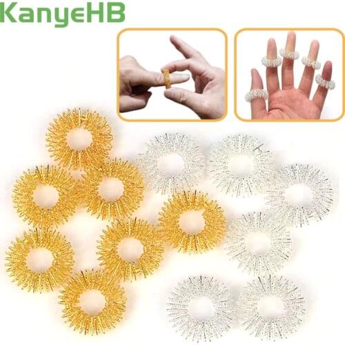 3Pcs Finger Massager Massage Ring Health Care Tools Acupressure Finger Massager Relaxing Finger Stress Relief Help Sleep