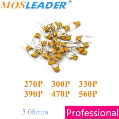 Mosleader 5.08mm CT4 Monolithic ceramic capacitor 1000pcs 270P 300P 330P 390P 470P 560P 271K 301K 331K 391K 471K 561K Chinese
