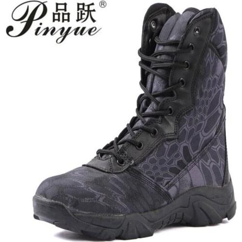 Mens Sports Hiking Boots Military Tactical Boots Trekking Shoes Army Training Outdoor Men Python Boots Combat Boots