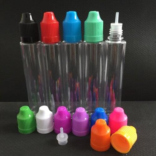 PET Clear Empty 30ml Long Style Clear Bottle with Child Proof Caps and Long Tips PET Empty Pen Style Bottles E Liquid Bottle