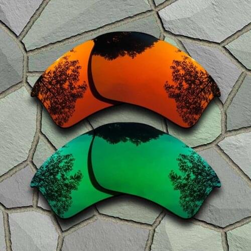 Red Orange&Jade Green Sunglasses Polarized Replacement Lenses for Oakley Half Jacket 2.0 XL