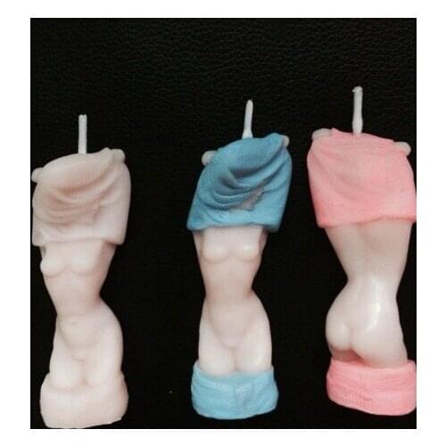 Silicone Mold Candle Birthday Candles Undress Girl Food Grade Valentines Day Gift Molds Silica Gel Moulds Silicone Rubber PRZY