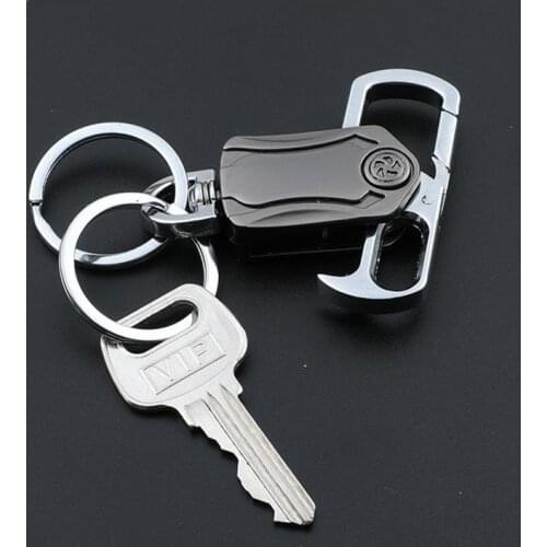 Unique Beer Bottle Opener Keychain Pocket Alloy Key Chain Metal Fashion Multifunctional Key Ring Tool