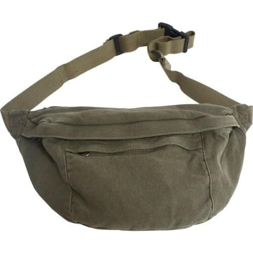 Large Capacity Canvas Messenger Bags Solid Color Unisex Leisure Or Travel Bags Preppy Style Cottton Crossbody Bag for Men