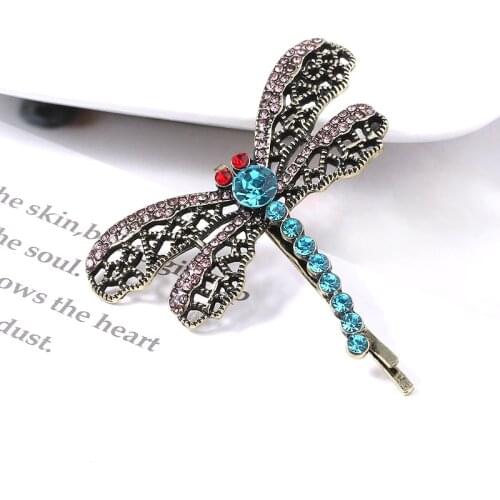 Coraline Dragonfly Hair Clip Hairpin Bobbypin Necklace Filigree Lace Pattern Metal Hairpins for Women Christmas Jewelry